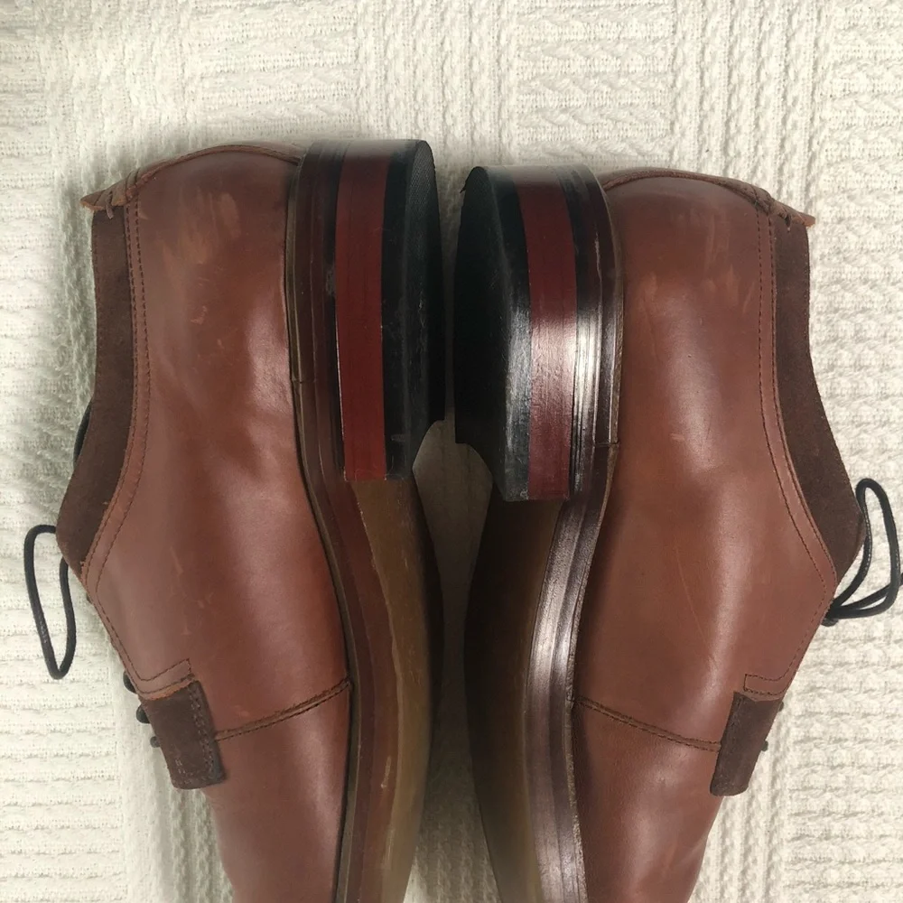 Aston Grey | Zottier Cognac Leather Oxfords w/ Box 9
